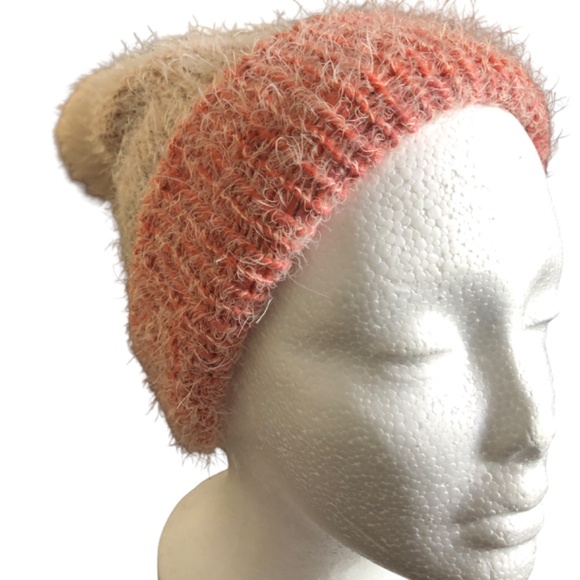 Fuzzy Beanie Super Soft Winter Color Block Knit Hat with Removable Pom Pom main image 12